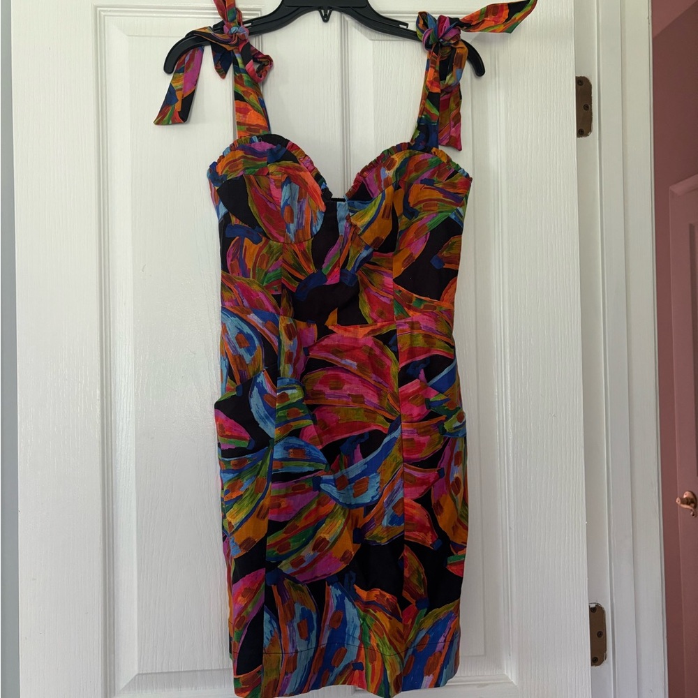 FARM Rio Colorful Tropical Mini Dress